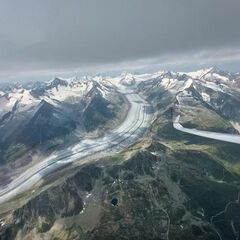 Flugwegposition um 13:27:29: Aufgenommen in der Nähe von Goms, Schweiz in 4153 Meter